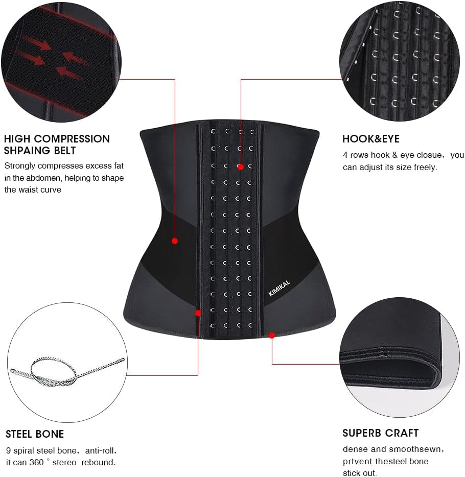 Women Waist Trainer Corset Belt: under Clothes Sport Tummy Control Long Torso Shapewear