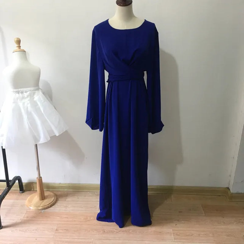 Fahsion Ramadan Eid Muslim Abaya Robe Musulmane Dubai Muslim Dress Shiny Kaftan Robe Full Length Worship Service Abayas