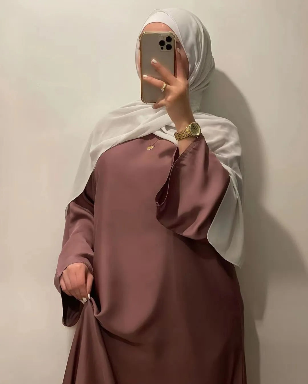 2023 Fashion Satin Sliky Djellaba Muslim Dress Dubai Full Length Flare Sleeve Soft Shiny Abaya Dubai Turkey Abaya Hijab