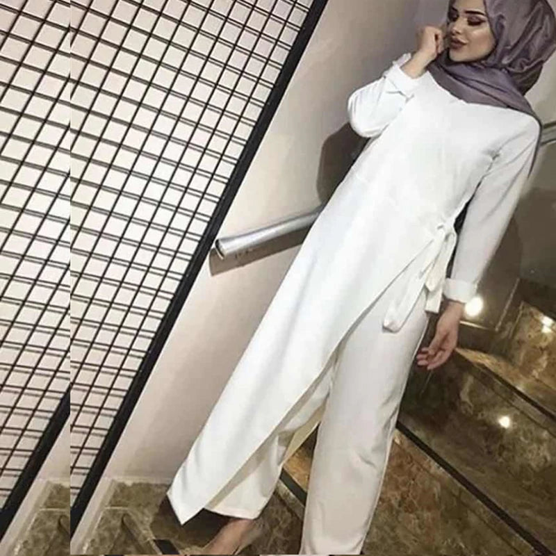 Abayas for Women Dubai Abaya Turkey Muslim Set Jumpsuit Outwear Hijab Wrap Dress Robe Longue Femme Kaftan Islamic Clothing Jurk