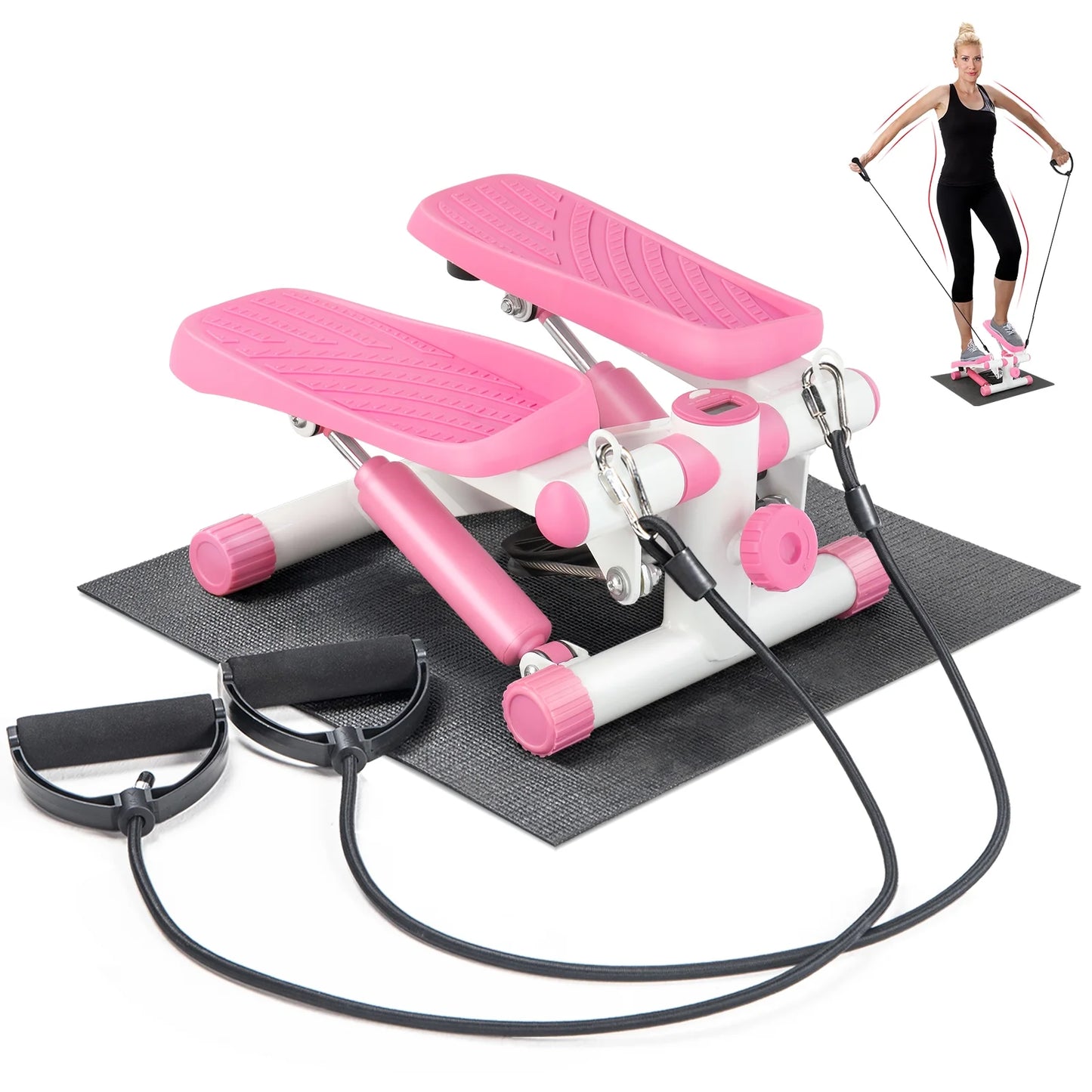 Get Fit at Home with the Ubesgoo Mini Air Aerobic Stepper! 🏋️‍♀️💪 LCD Display & Resistance Bands Included! #FitnessGoals #HomeWorkout