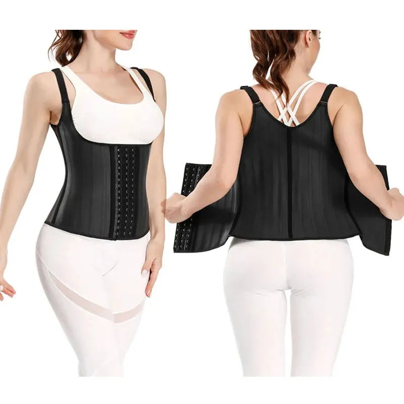 Sculpt Your Silhouette: Women's Steel Boned Latex Underbust Corset for Ultimate Waist Training & Workout Support! 💪✨