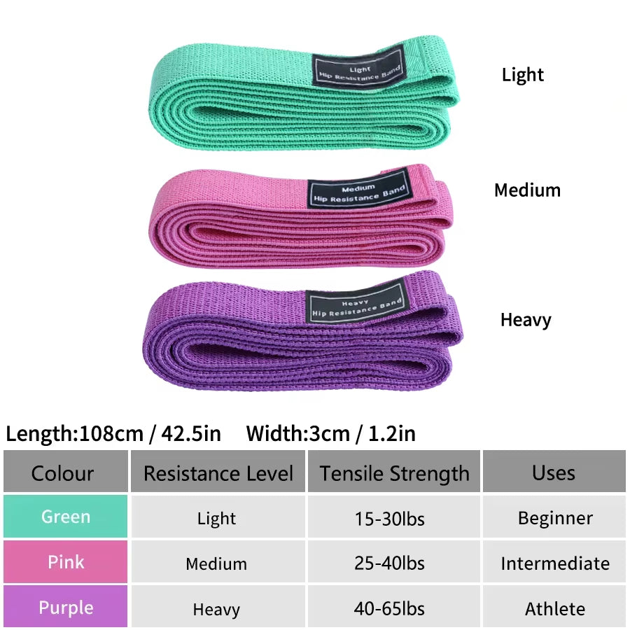 Get Fit with Our Non-Slip Hip Fabric Resistance Bands for Ultimate Booty Workouts! 🍑💪 #FitnessGoals #GluteTraining