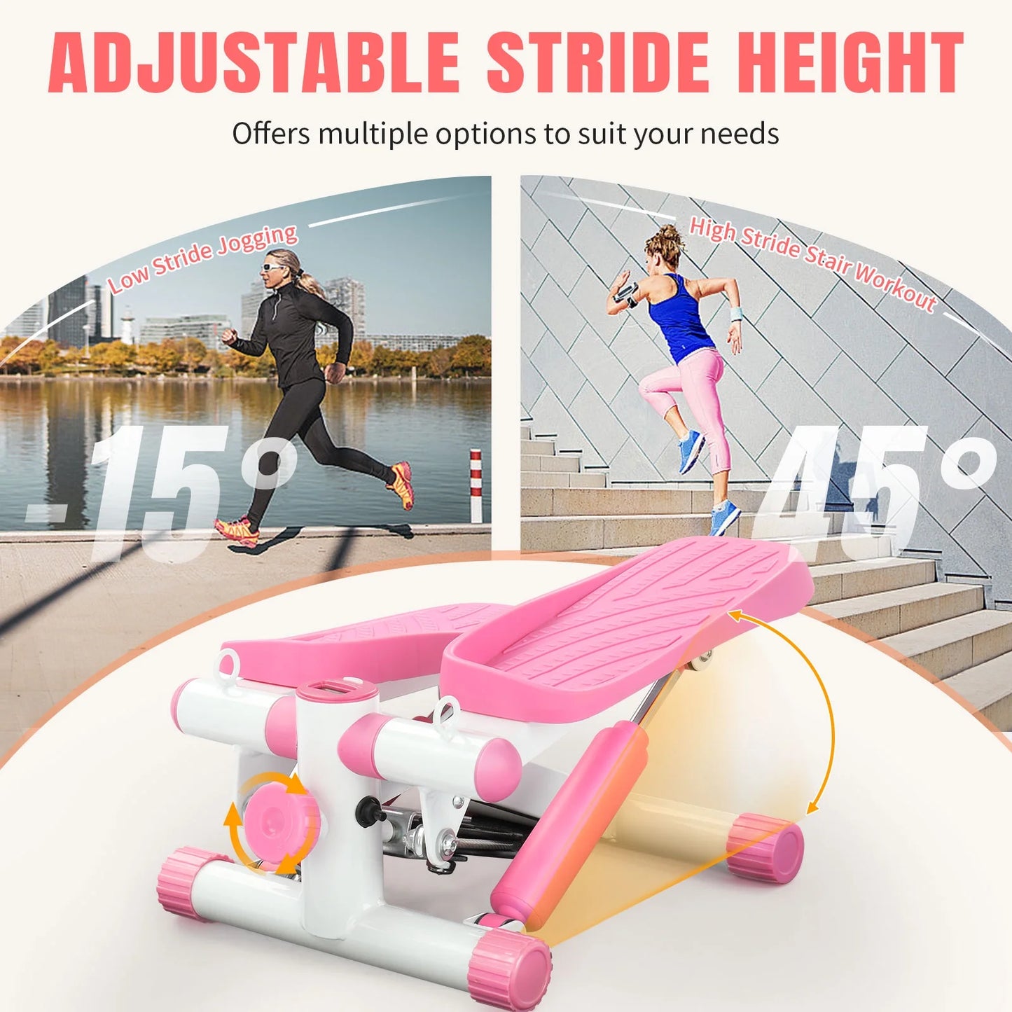 Get Fit at Home with the Ubesgoo Mini Air Aerobic Stepper! 🏋️‍♀️💪 LCD Display & Resistance Bands Included! #FitnessGoals #HomeWorkout