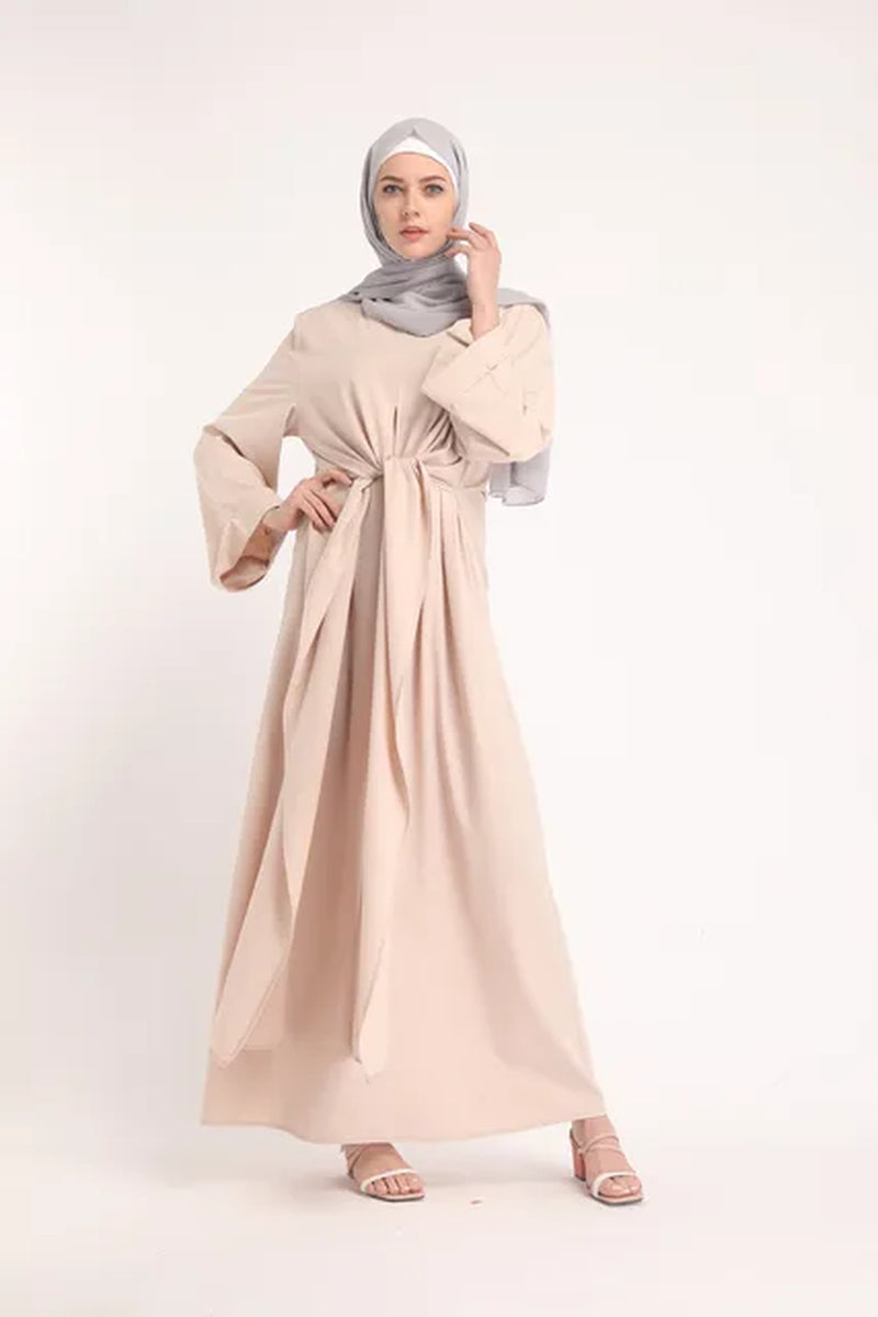 Fahsion Ramadan Eid Muslim Abaya Robe Musulmane Dubai Muslim Dress Shiny Kaftan Robe Full Length Worship Service Abayas