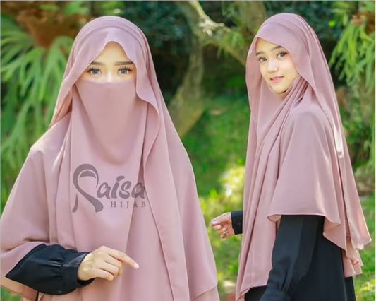 2 in 1 Niqab Khimar