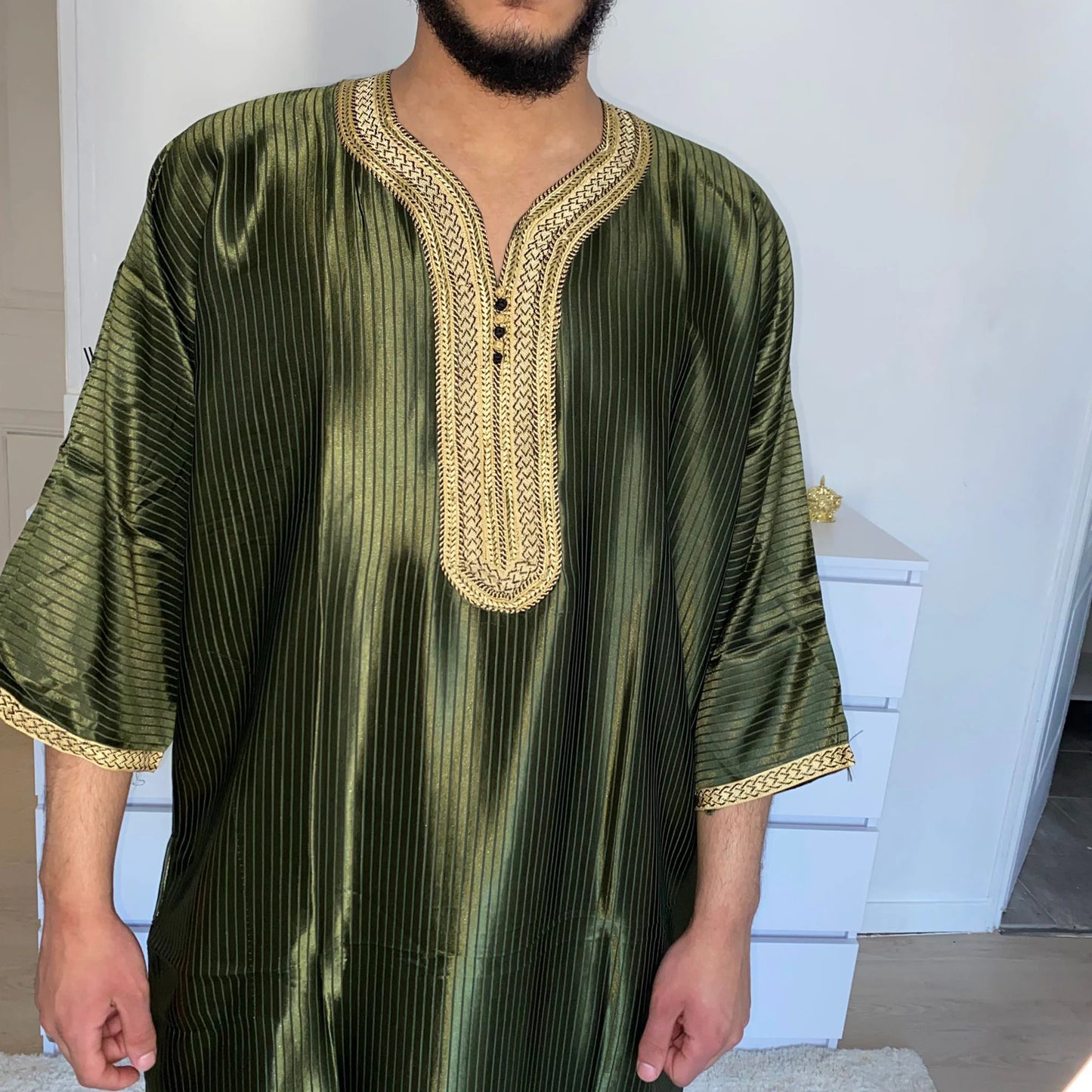 Qamis Man, Djellaba, Jellabilla, Man Aid Outfit, Eid Mubarak, Oriental Dress Man, Traditional Abaya Morocco Ceremony Hlal Marriage